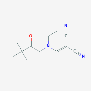 2-[[(3,3-Dimethyl-2-oxobutyl)-ethylamino]methylidene]propanedinitrile