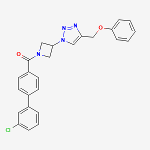 (3'-chloro-[1,1'-biphenyl]-4-yl)(3-(4-(phenoxymethyl)-1H-1,2,3-triazol-1-yl)azetidin-1-yl)methanone