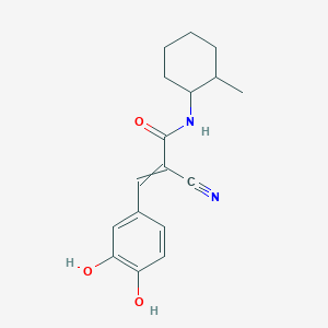 2-cyano-3-(3,4-dihydroxyphenyl)-N-(2-methylcyclohexyl)prop-2-enamide