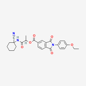 molecular formula C27H27N3O6 B2800370 [1-[(1-Cyanocyclohexyl)amino]-1-oxopropan-2-yl] 2-(4-ethoxyphenyl)-1,3-dioxoisoindole-5-carboxylate CAS No. 937915-10-1