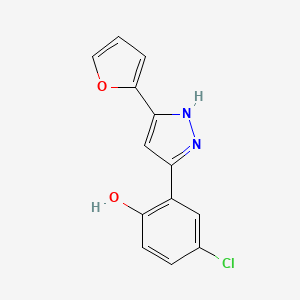 4-chloro-2-[5-(furan-2-yl)-1H-pyrazol-3-yl]phenol