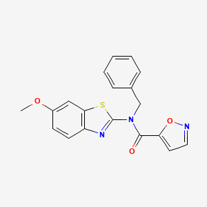 molecular formula C19H15N3O3S B2800383 N-benzyl-N-(6-methoxybenzo[d]thiazol-2-yl)isoxazole-5-carboxamide CAS No. 941913-96-8