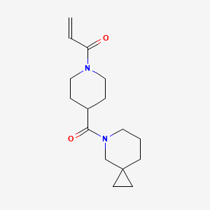 molecular formula C16H24N2O2 B2800396 1-[4-(5-Azaspiro[2.5]octane-5-carbonyl)piperidin-1-yl]prop-2-en-1-one CAS No. 2361685-67-6
