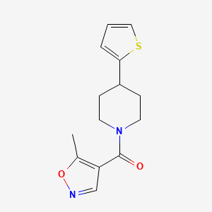 (5-Methylisoxazol-4-yl)(4-(thiophen-2-yl)piperidin-1-yl)methanone