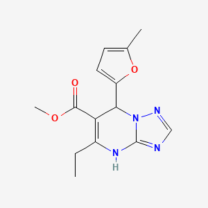 Methyl 5-ethyl-7-(5-methylfuran-2-yl)-4,7-dihydro-[1,2,4]triazolo[1,5-a]pyrimidine-6-carboxylate