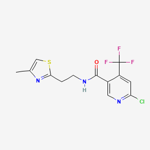 6-Chloro-N-[2-(4-methyl-1,3-thiazol-2-yl)ethyl]-4-(trifluoromethyl)pyridine-3-carboxamide