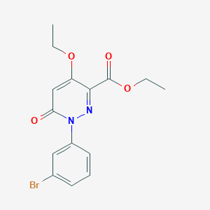 molecular formula C15H15BrN2O4 B2800423 Ethyl 1-(3-bromophenyl)-4-ethoxy-6-oxopyridazine-3-carboxylate CAS No. 886951-86-6