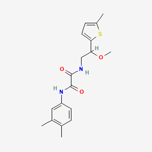 N1-(3,4-dimethylphenyl)-N2-(2-methoxy-2-(5-methylthiophen-2-yl)ethyl)oxalamide