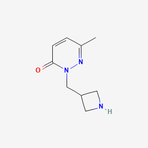 molecular formula C9H13N3O B2800425 2-[(Azetidin-3-yl)methyl]-6-methyl-2,3-dihydropyridazin-3-one CAS No. 1864648-95-2