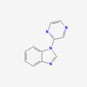 molecular formula C11H8N4 B2800436 1-(pyrazin-2-yl)-1H-benzimidazole CAS No. 1043906-07-5