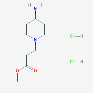 molecular formula C9H20Cl2N2O2 B2800445 Methyl 3-(4-aminopiperidin-1-yl)propanoate dihydrochloride CAS No. 294180-07-7