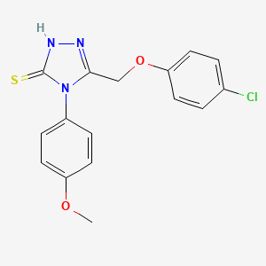molecular formula C16H14ClN3O2S B2800452 5-(4-chlorophenoxymethyl)-4-(4-methoxyphenyl)-4H-1,2,4-triazole-3-thiol CAS No. 69026-64-8