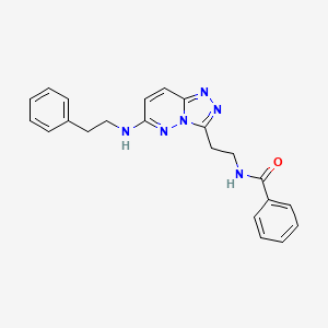 N-(2-(6-(phenethylamino)-[1,2,4]triazolo[4,3-b]pyridazin-3-yl)ethyl)benzamide