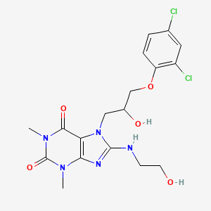 7-(3-(2,4-dichlorophenoxy)-2-hydroxypropyl)-8-((2-hydroxyethyl)amino)-1,3-dimethyl-1H-purine-2,6(3H,7H)-dione