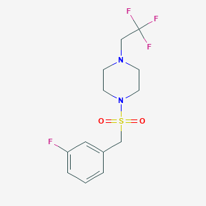 1-((3-Fluorobenzyl)sulfonyl)-4-(2,2,2-trifluoroethyl)piperazine