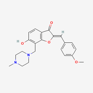 (Z)-6-hydroxy-2-(4-methoxybenzylidene)-7-((4-methylpiperazin-1-yl)methyl)benzofuran-3(2H)-one