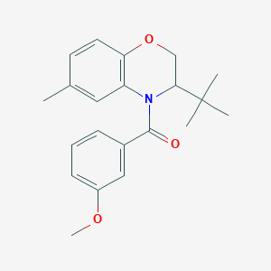 [3-(tert-butyl)-6-methyl-2,3-dihydro-4H-1,4-benzoxazin-4-yl](3-methoxyphenyl)methanone