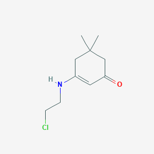molecular formula C10H16ClNO B2800470 3-[(2-Chloroethyl)amino]-5,5-dimethylcyclohex-2-en-1-one CAS No. 300680-15-3