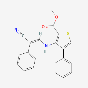 methyl 3-{[(E)-2-cyano-2-phenylvinyl]amino}-4-phenylthiophene-2-carboxylate