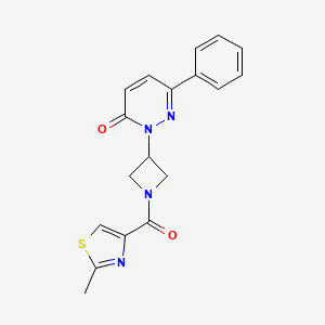 2-[1-(2-Methyl-1,3-thiazole-4-carbonyl)azetidin-3-yl]-6-phenylpyridazin-3-one