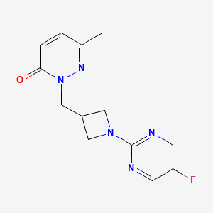 2-{[1-(5-Fluoropyrimidin-2-yl)azetidin-3-yl]methyl}-6-methyl-2,3-dihydropyridazin-3-one