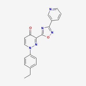 molecular formula C19H15N5O2 B2800486 1-(4-乙基苯基)-3-(3-(吡啶-3-基)-1,2,4-噁二唑-5-基)吡啶-4(1H)-酮 CAS No. 1251603-02-7