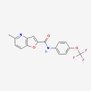 molecular formula C16H11F3N2O3 B2800494 5-methyl-N-(4-(trifluoromethoxy)phenyl)furo[3,2-b]pyridine-2-carboxamide CAS No. 941969-41-1