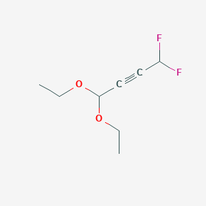 molecular formula C8H12F2O2 B2800495 1,1-二乙氧基-4,4-二氟丁-2-炔 CAS No. 1089212-51-0