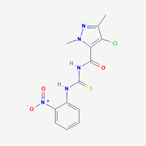 4-chloro-1,3-dimethyl-N-[(2-nitrophenyl)carbamothioyl]-1H-pyrazole-5-carboxamide