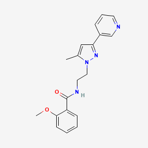 2-methoxy-N-(2-(5-methyl-3-(pyridin-3-yl)-1H-pyrazol-1-yl)ethyl)benzamide