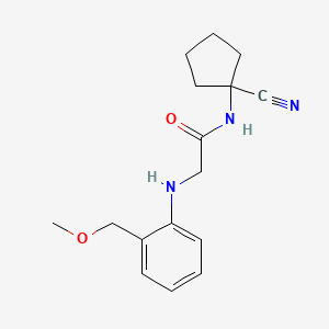 molecular formula C16H21N3O2 B2800516 N-(1-cyanocyclopentyl)-2-{[2-(methoxymethyl)phenyl]amino}acetamide CAS No. 1427898-05-2