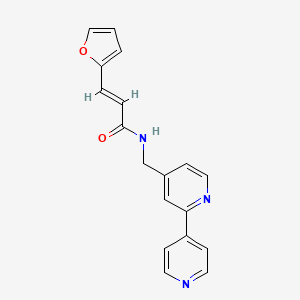 (E)-N-([2,4'-bipyridin]-4-ylmethyl)-3-(furan-2-yl)acrylamide