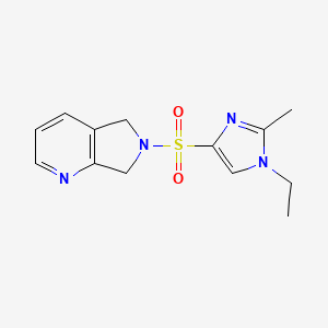 6-((1-ethyl-2-methyl-1H-imidazol-4-yl)sulfonyl)-6,7-dihydro-5H-pyrrolo[3,4-b]pyridine