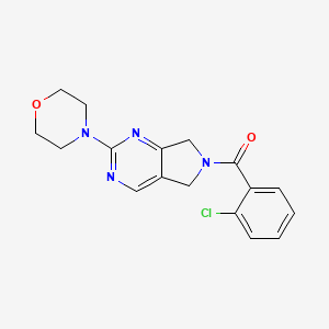 molecular formula C17H17ClN4O2 B2800531 (2-氯苯基)(2-吗啉基-5H-吡咯[3,4-d]嘧啶-6(7H)-基)甲酮 CAS No. 2034613-63-1
