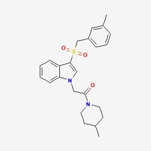 3-[(3-methylbenzyl)sulfonyl]-1-[2-(4-methylpiperidin-1-yl)-2-oxoethyl]-1H-indole
