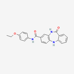 molecular formula C22H19N3O3 B2800537 N-(4-ethoxyphenyl)-11-oxo-10,11-dihydro-5H-dibenzo[b,e][1,4]diazepine-8-carboxamide CAS No. 2034391-58-5