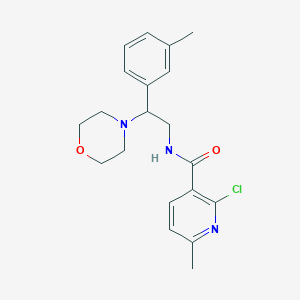2-chloro-6-methyl-N-[2-(3-methylphenyl)-2-(morpholin-4-yl)ethyl]pyridine-3-carboxamide