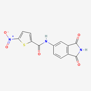 molecular formula C13H7N3O5S B2800540 N-(1,3-二氧异吲哚-5-基)-5-硝基噻吩-2-甲酸酰胺 CAS No. 683235-35-0