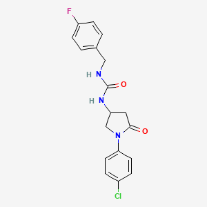 1-(1-(4-Chlorophenyl)-5-oxopyrrolidin-3-yl)-3-(4-fluorobenzyl)urea