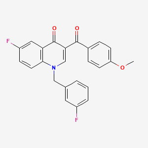 6-Fluoro-1-[(3-fluorophenyl)methyl]-3-(4-methoxybenzoyl)-1,4-dihydroquinolin-4-one