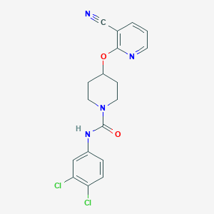 4-((3-cyanopyridin-2-yl)oxy)-N-(3,4-dichlorophenyl)piperidine-1-carboxamide