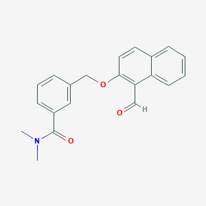 molecular formula C21H19NO3 B2800569 3-[(1-Formylnaphthalen-2-yl)oxymethyl]-N,N-dimethylbenzamide CAS No. 1375954-62-3