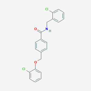 molecular formula C21H17Cl2NO2 B280057 N-(2-chlorobenzyl)-4-[(2-chlorophenoxy)methyl]benzamide 