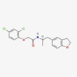 molecular formula C19H19Cl2NO3 B2800578 2-(2,4-dichlorophenoxy)-N-(1-(2,3-dihydrobenzofuran-5-yl)propan-2-yl)acetamide CAS No. 2034515-62-1