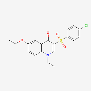molecular formula C19H18ClNO4S B2800584 3-(4-氯苯磺酰)-6-乙氧基-1-乙基-1,4-二氢喹啉-4-酮 CAS No. 899214-85-8