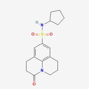 N-cyclopentyl-3-oxo-1,2,3,5,6,7-hexahydropyrido[3,2,1-ij]quinoline-9-sulfonamide