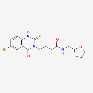 molecular formula C17H20BrN3O4 B2800595 4-(6-bromo-2,4-dioxo-1H-quinazolin-3-yl)-N-(oxolan-2-ylmethyl)butanamide CAS No. 686749-17-7