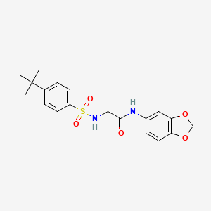 N-(1,3-benzodioxol-5-yl)-2-[(4-tert-butylphenyl)sulfonylamino]acetamide