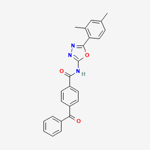 molecular formula C24H19N3O3 B2800604 4-benzoyl-N-[5-(2,4-dimethylphenyl)-1,3,4-oxadiazol-2-yl]benzamide CAS No. 891144-28-8