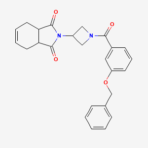molecular formula C25H24N2O4 B2800605 2-(1-(3-(benzyloxy)benzoyl)azetidin-3-yl)-3a,4,7,7a-tetrahydro-1H-isoindole-1,3(2H)-dione CAS No. 1903163-76-7